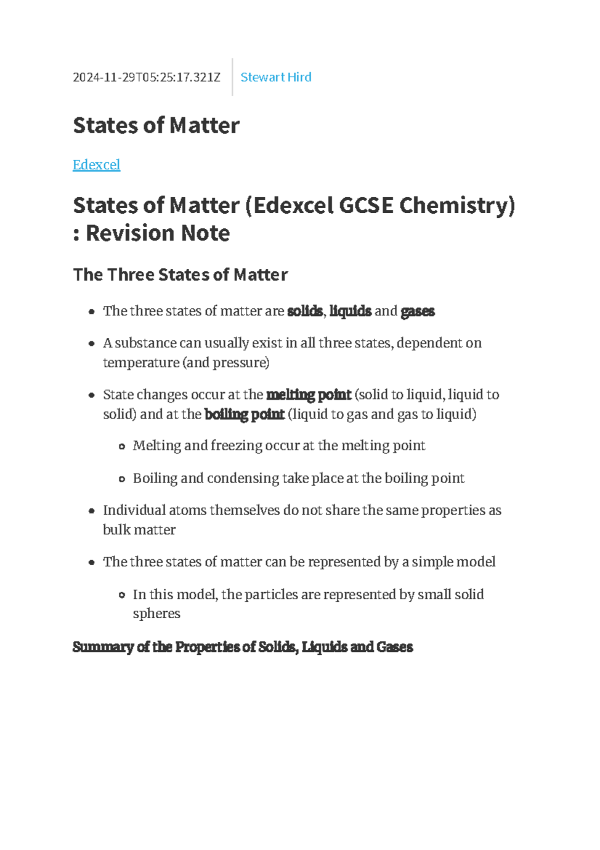 edexcel-gcse-chemistry-states-of-matter-revision-notes-studocu