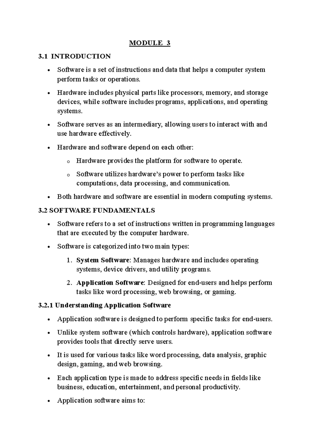 Module 3 - Fundamentals of Computer Software and Operating Systems ...