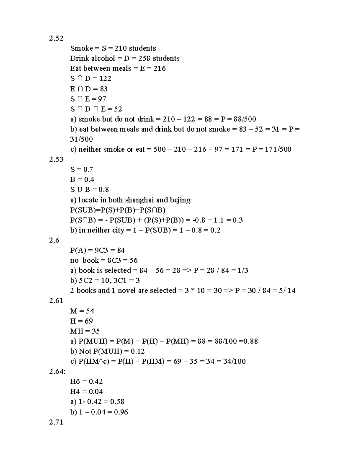 ITCSIU 23045: Probability and Statistics Study Notes - Studocu