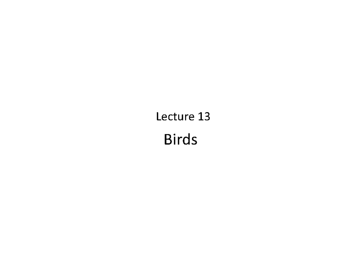 Lecture 13: In-Depth Exploration of Avian Biology and Care Techniques ...