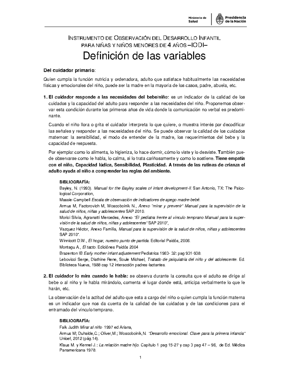 IODI: Instrumento de Observación del Desarrollo Infantil en Niños ...