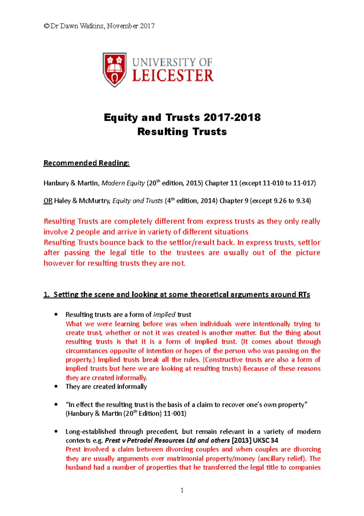 Resulting Trusts: An Overview and Key Legal Insights (Equity & Trusts ...
