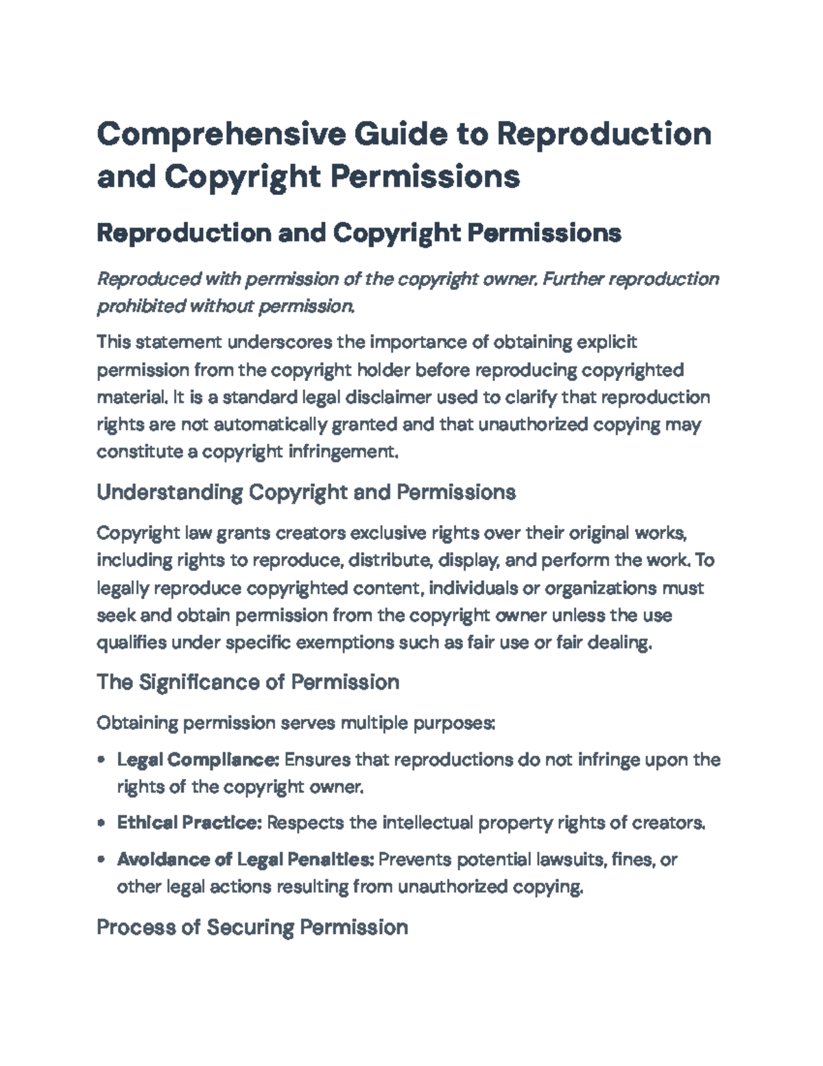 Comprehensive Guide on Copyright Reproduction Permissions (CRP 101 ...