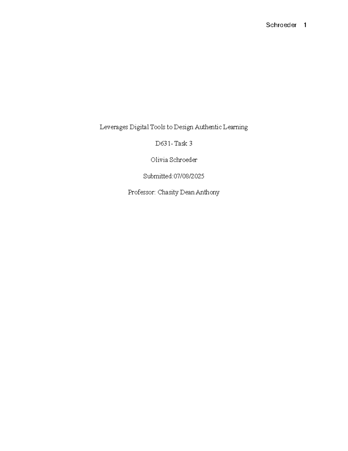 D631 - Task 3: Digital Tools for Authentic Learning in Math - Studocu