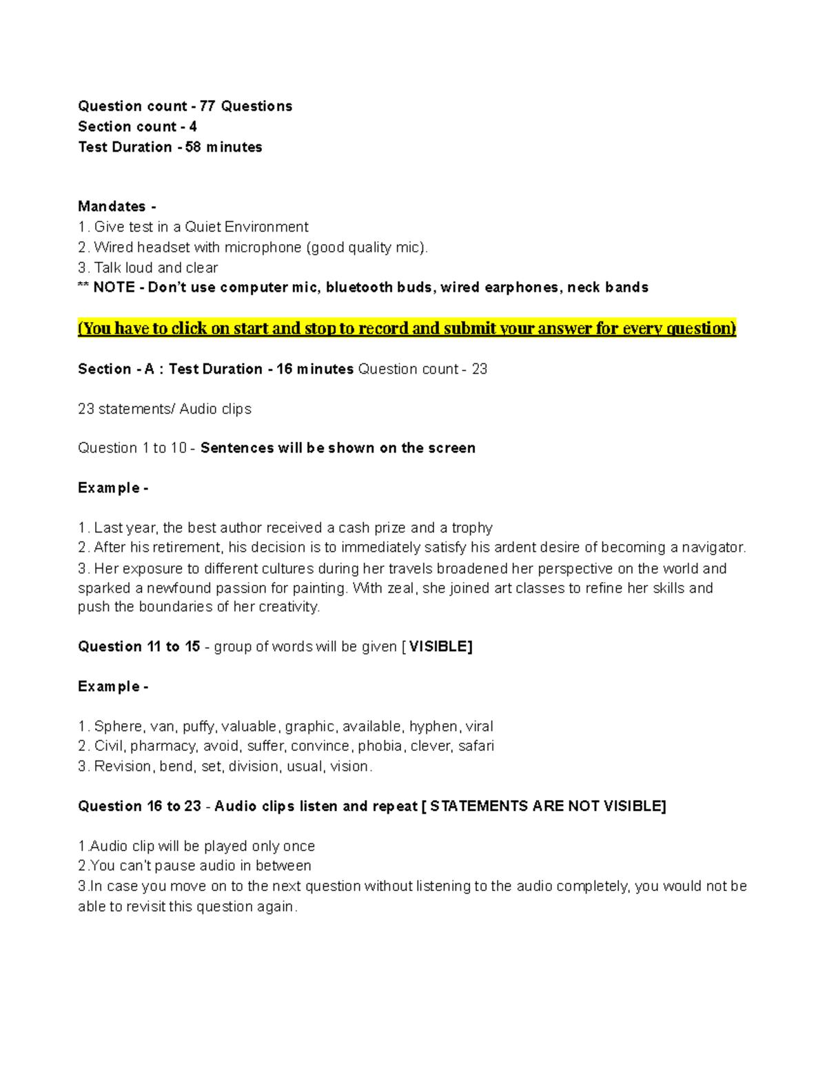 CTS Speech X - Cognizant Communication Round Practice Test - Studocu
