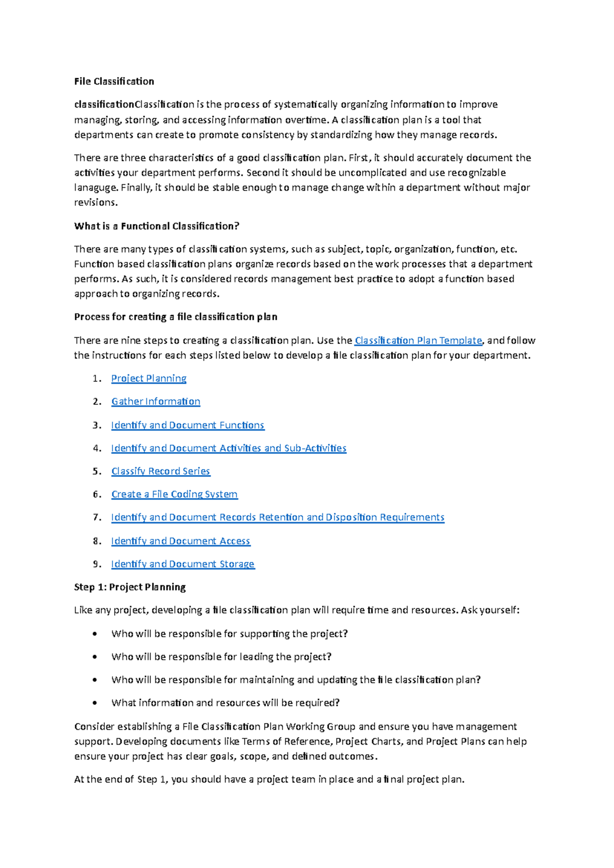 File Classification: A Guide to Organizing Records Effectively - Studocu