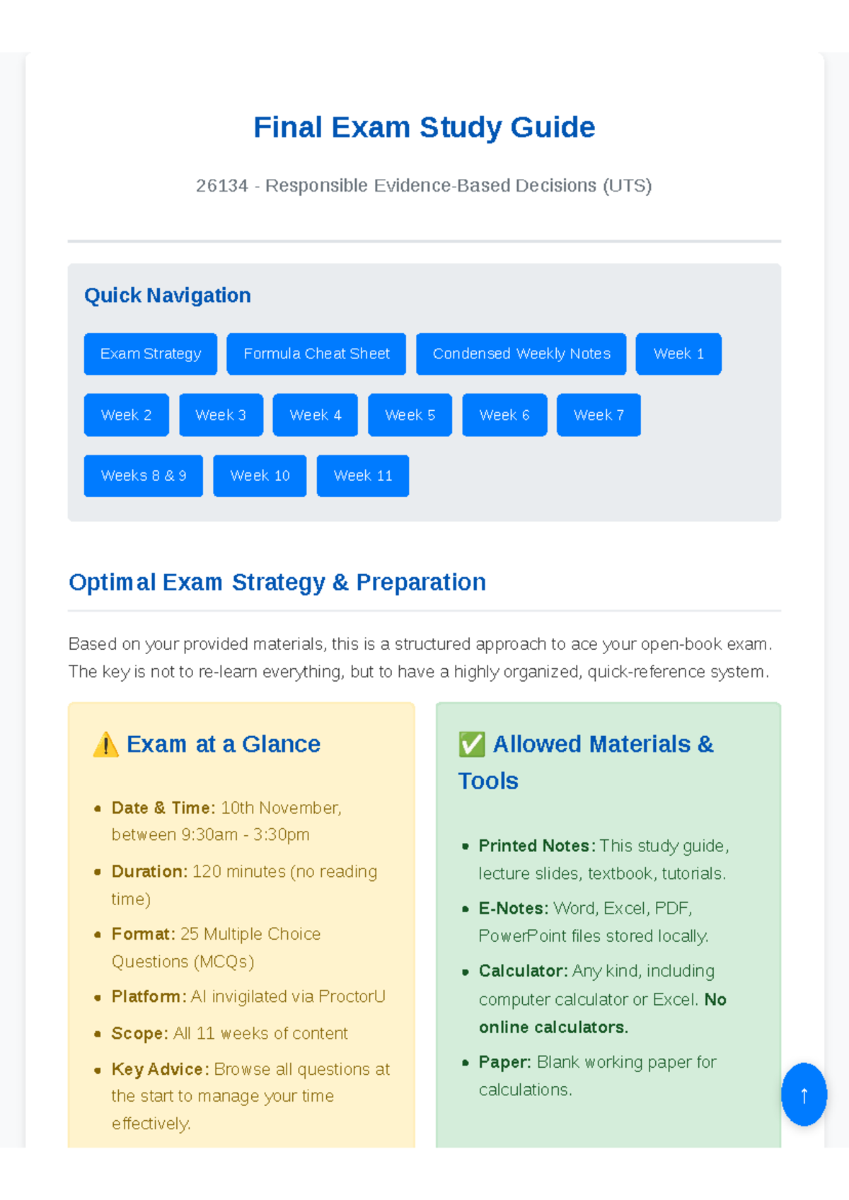 Final Exam Study Guide 26134: Responsible Decisions (UTS) - Studocu
