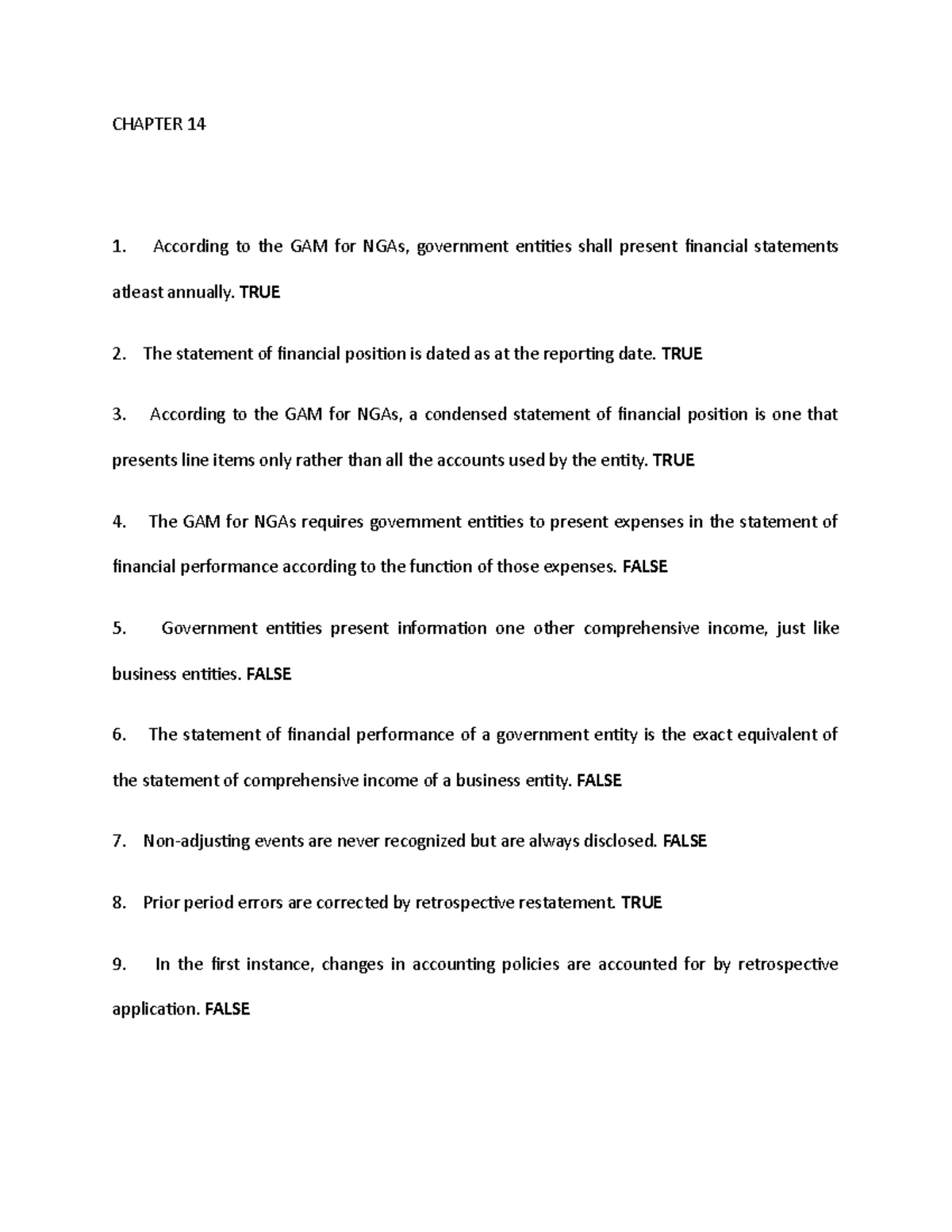 Chapter 14: Key Concepts in Financial Reporting for NGAs - Studocu