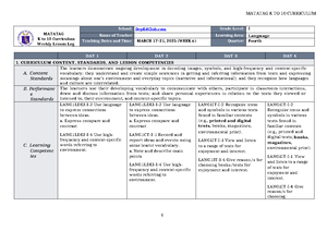 DLL Matatag GMRC 1 Q4 W6 - dggdsgdcge - MATATAG K to 10 Kurikulum ...