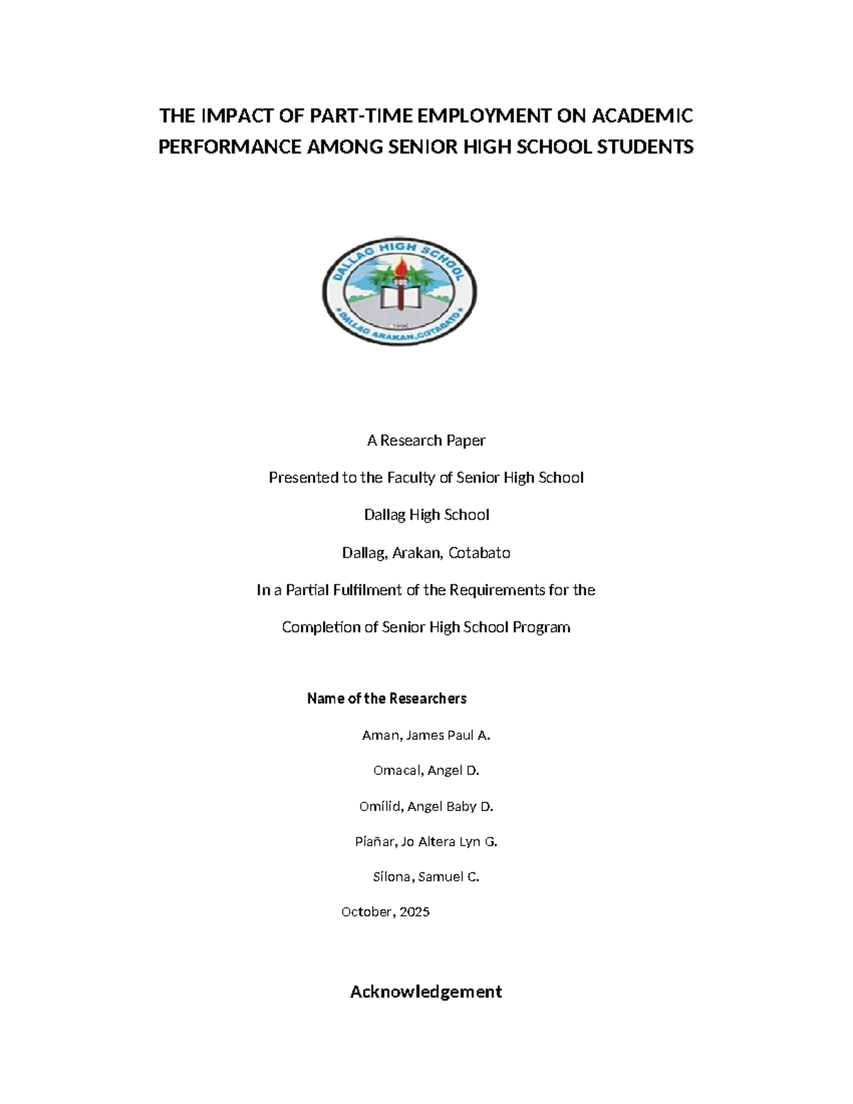 The Impact of Employment on Academic Performance Among SHS Students ...