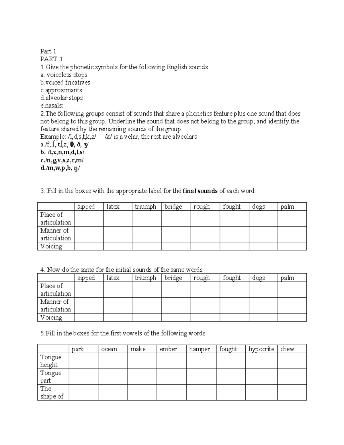 Assignment 11 - Phonetics and Phonology Study Notes - Studocu