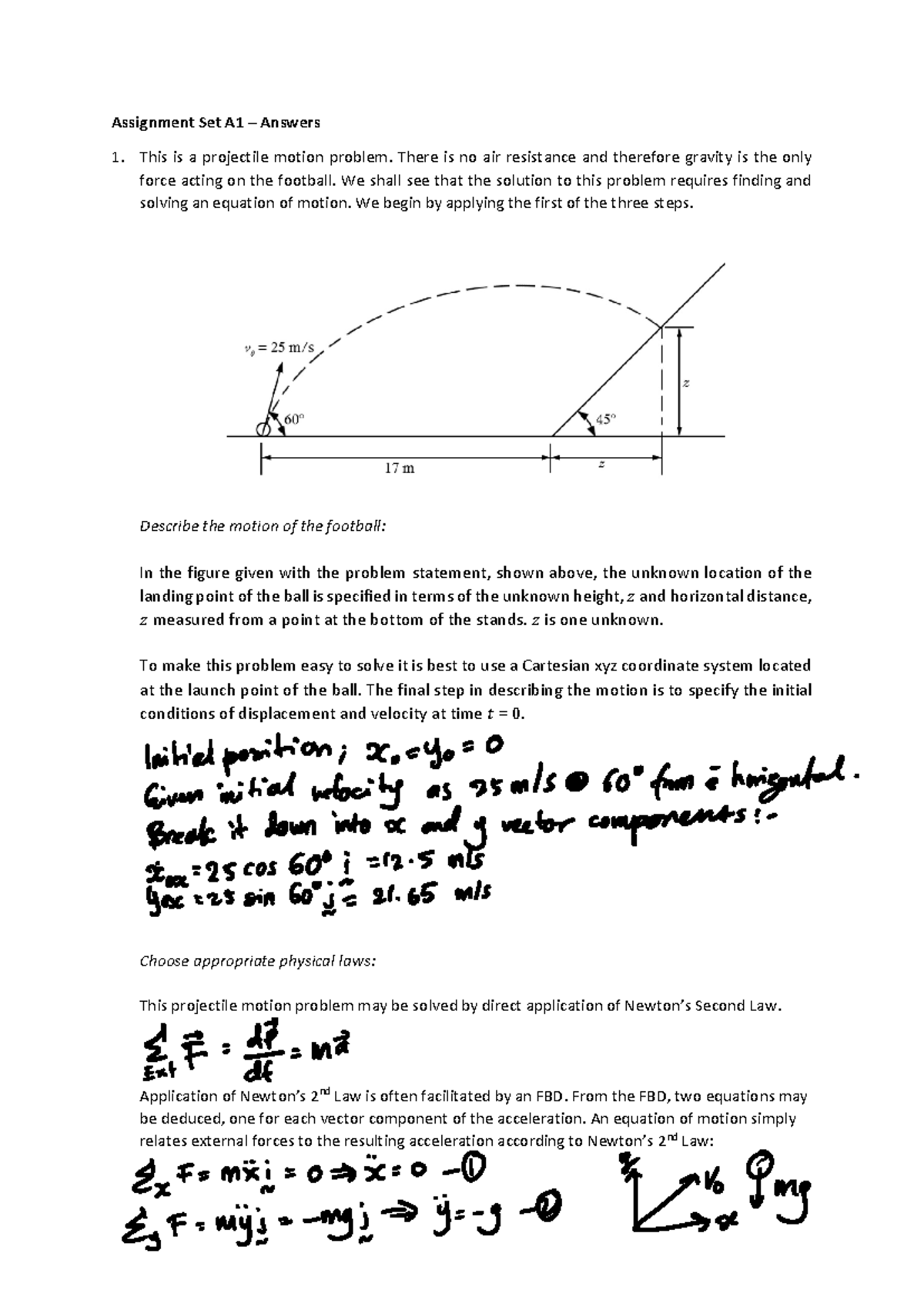 Final Exam Q&A: Projectile Motion & Linear Momentum Dynamics 7 12 - Studocu