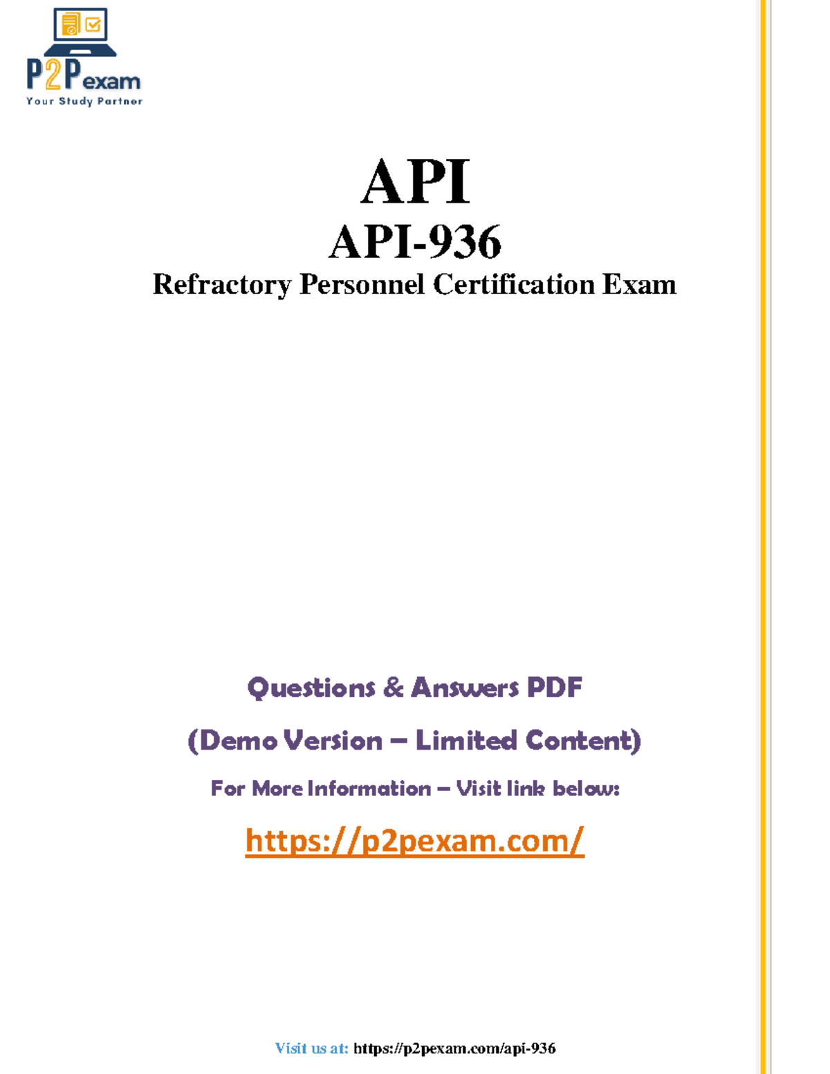 API-936 Refractory Personnel Exam Q&A Study Guide - Studocu