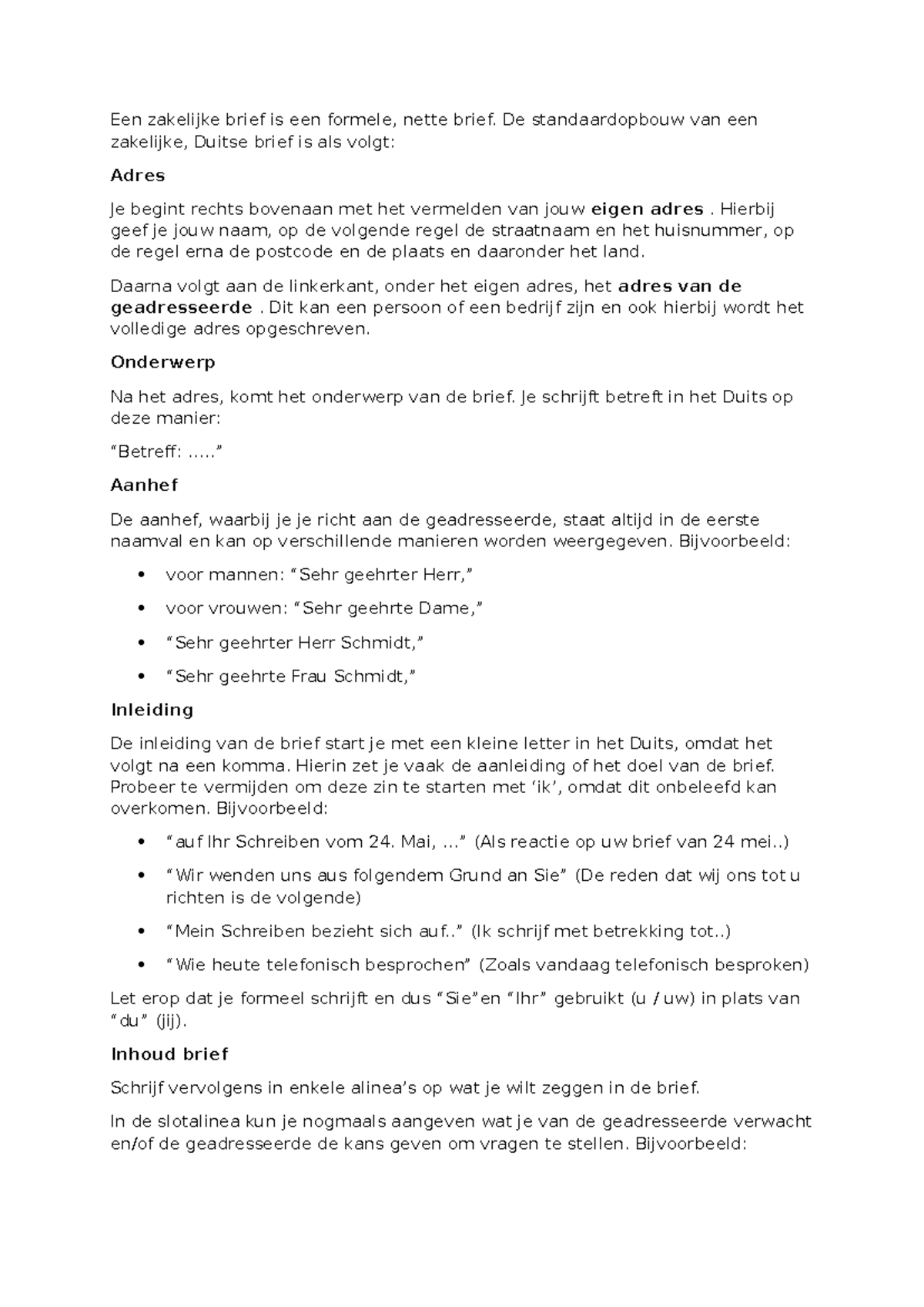 Duitse formele brief: Structuur en Inhoud voor Zakelijke Communicatie ...
