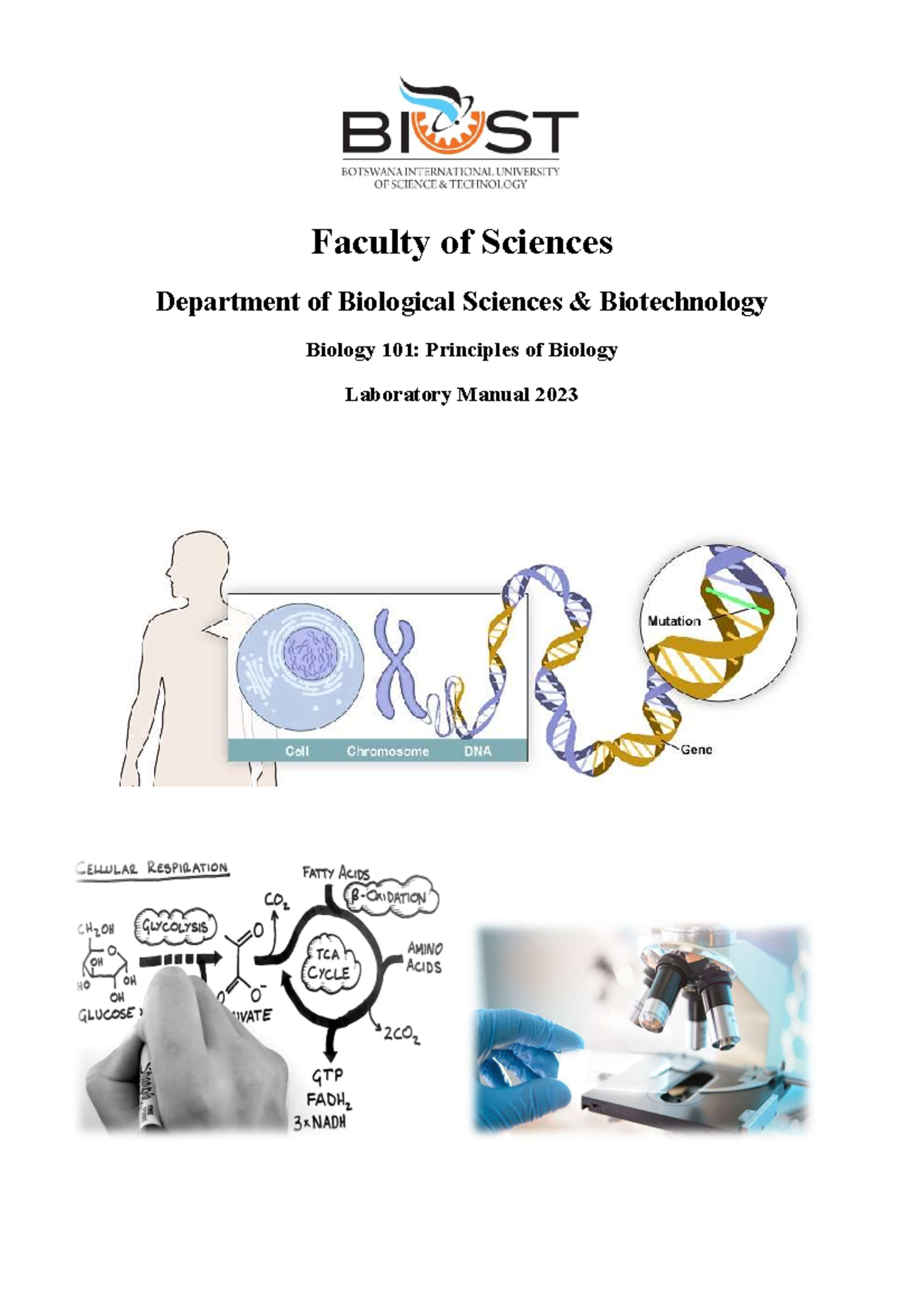 BIOL 101 Lab Manual: Practical Techniques and Safety Guidelines 2023 ...