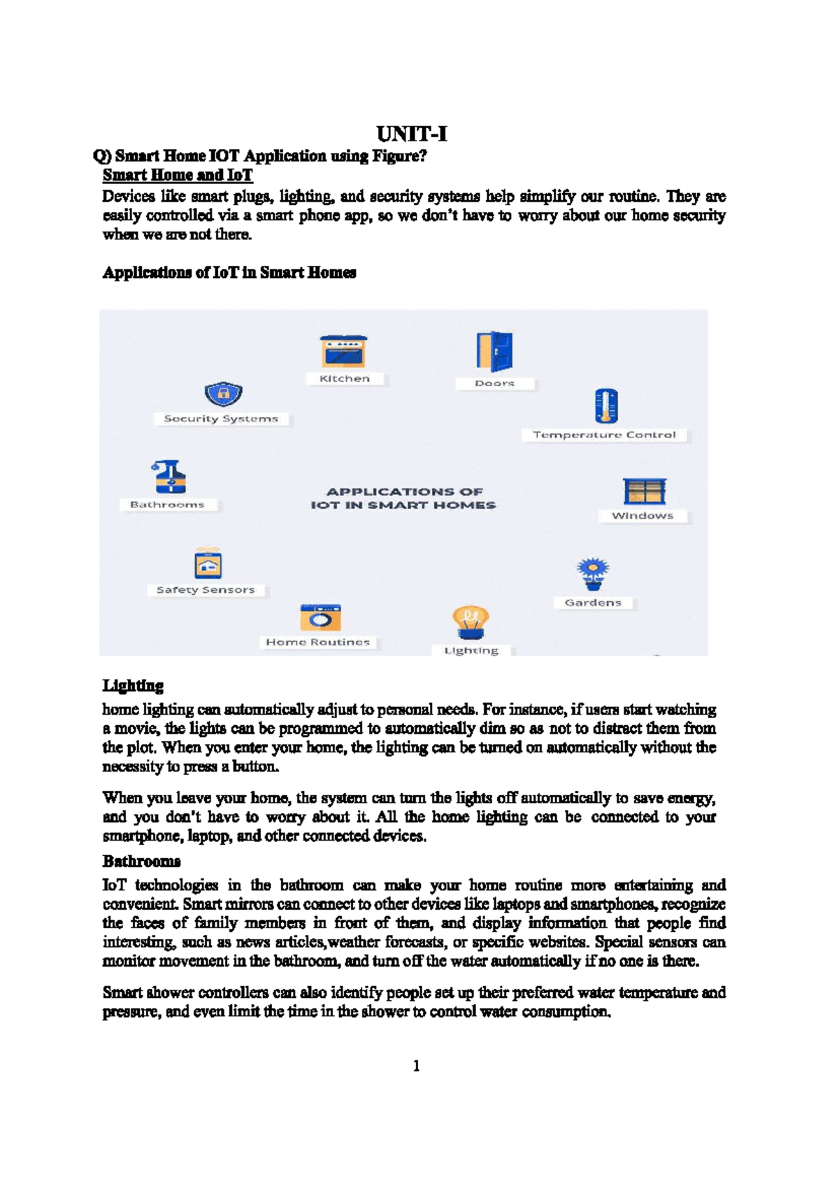 IOT Questions - Q) Smart Home IOT Application using Figure? Smart Home ...