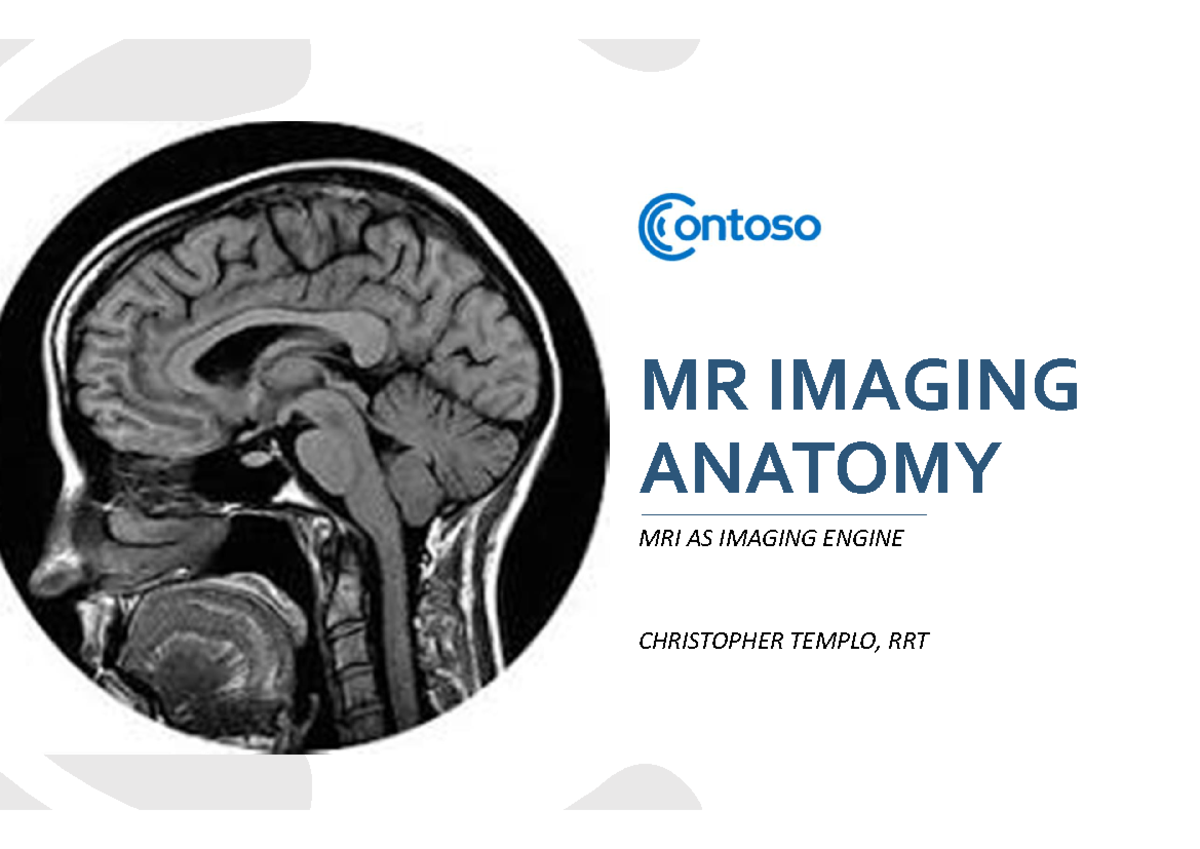 MRI Imaging Anatomy: T1 & T2 Weighted Images in Neuroimaging - Studocu