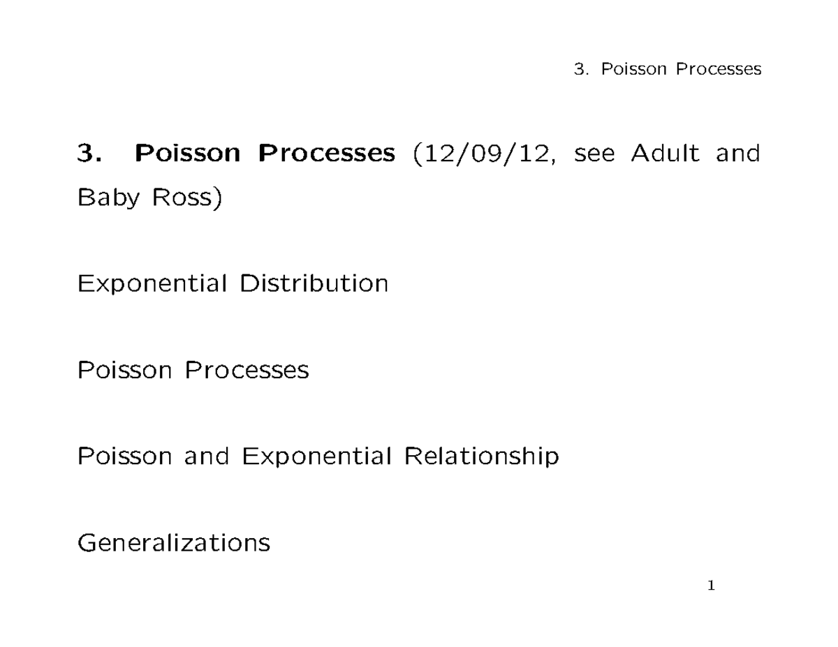 6761-5 Poisson Processes: Exponential Distribution & Relationships ...
