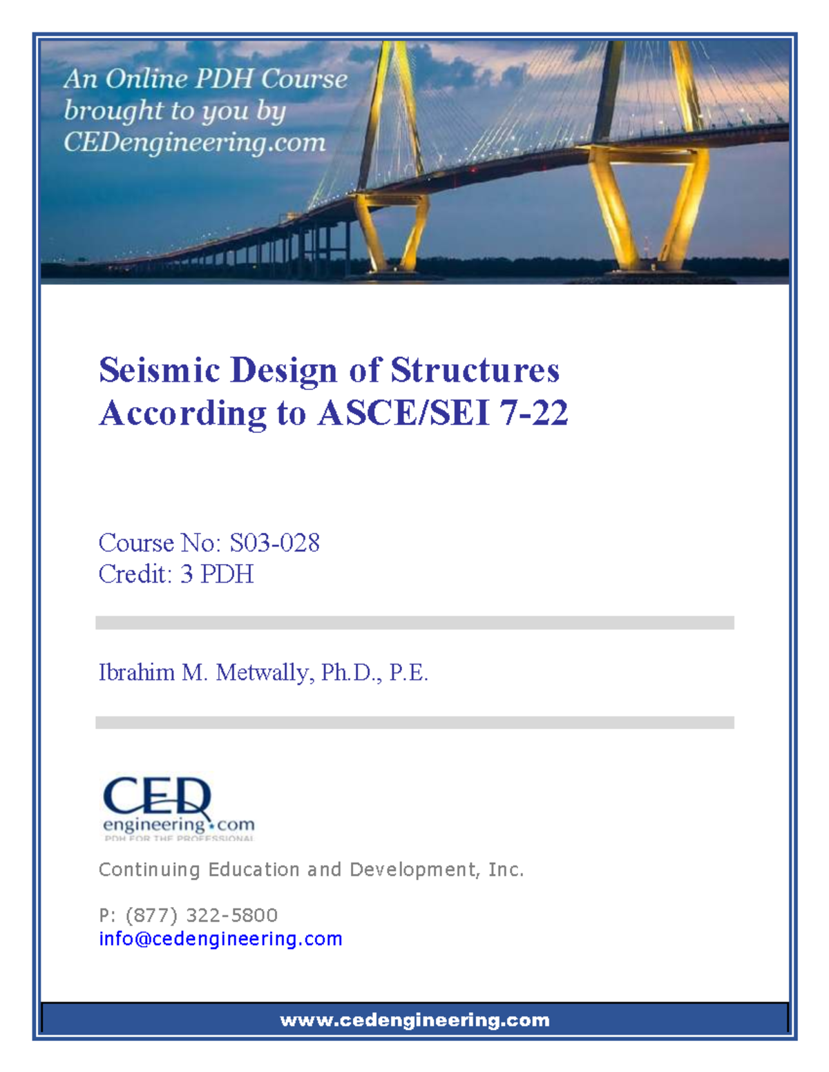 S03-028 - Seismic Design of Structures According to ASCE SEI 7-22 - Studocu