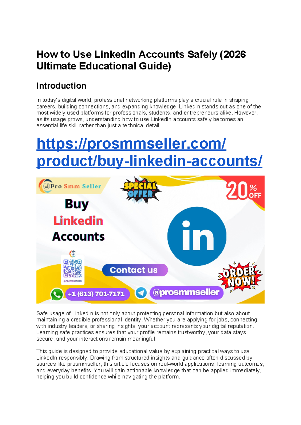 Best Practices for Safe LinkedIn Usage (2026 Educational Guide) - Studocu