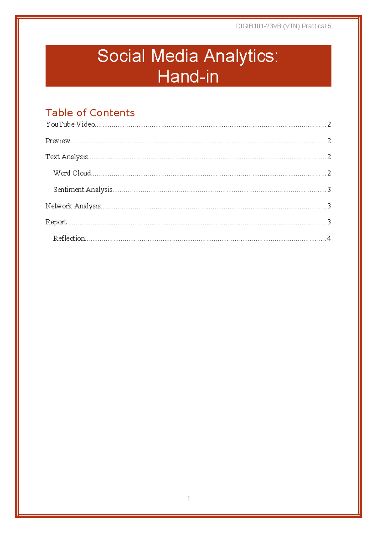 Social Media Analytics: Practical 5 Submission and Insights - Studocu