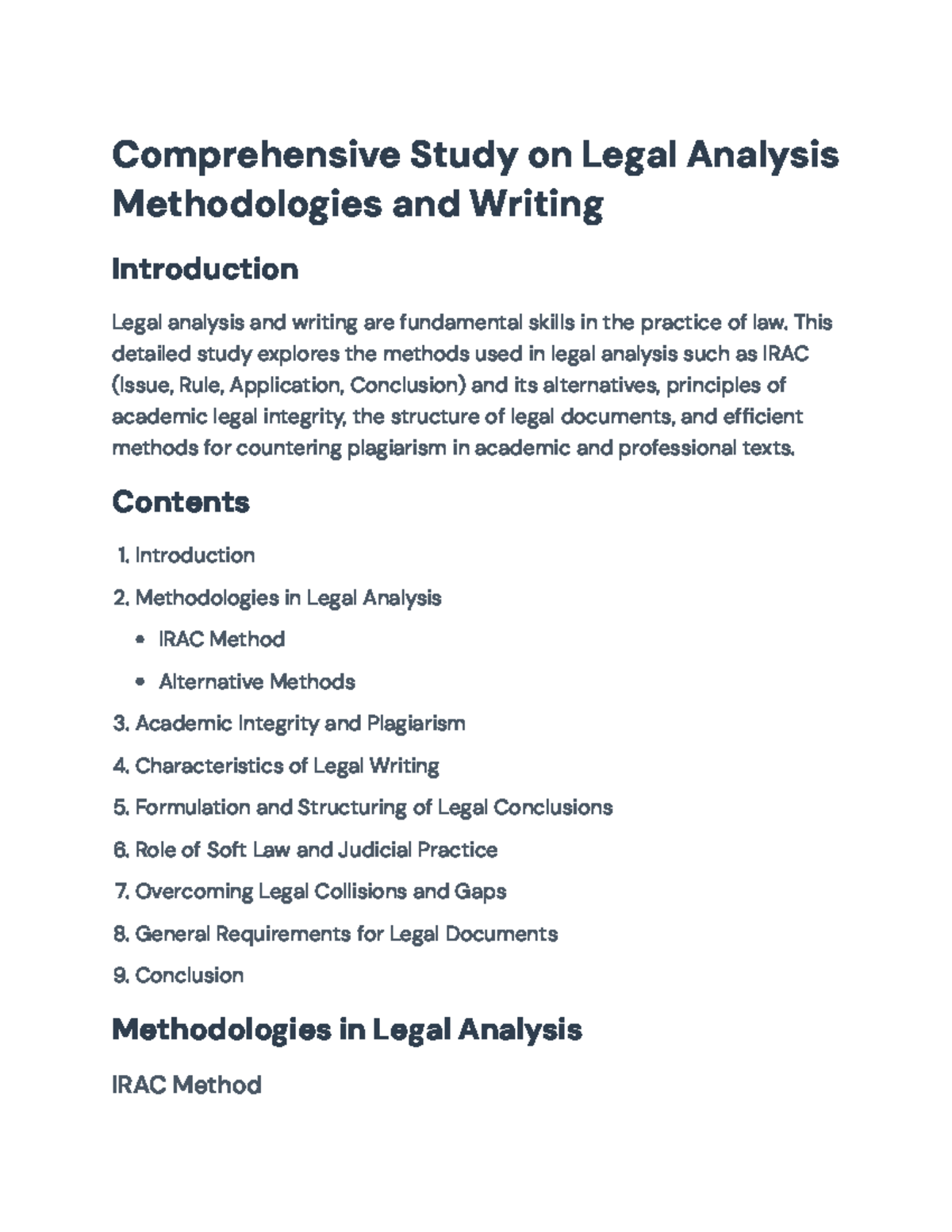 Comprehensive Guide to Legal Analysis Methods and Writing Techniques ...