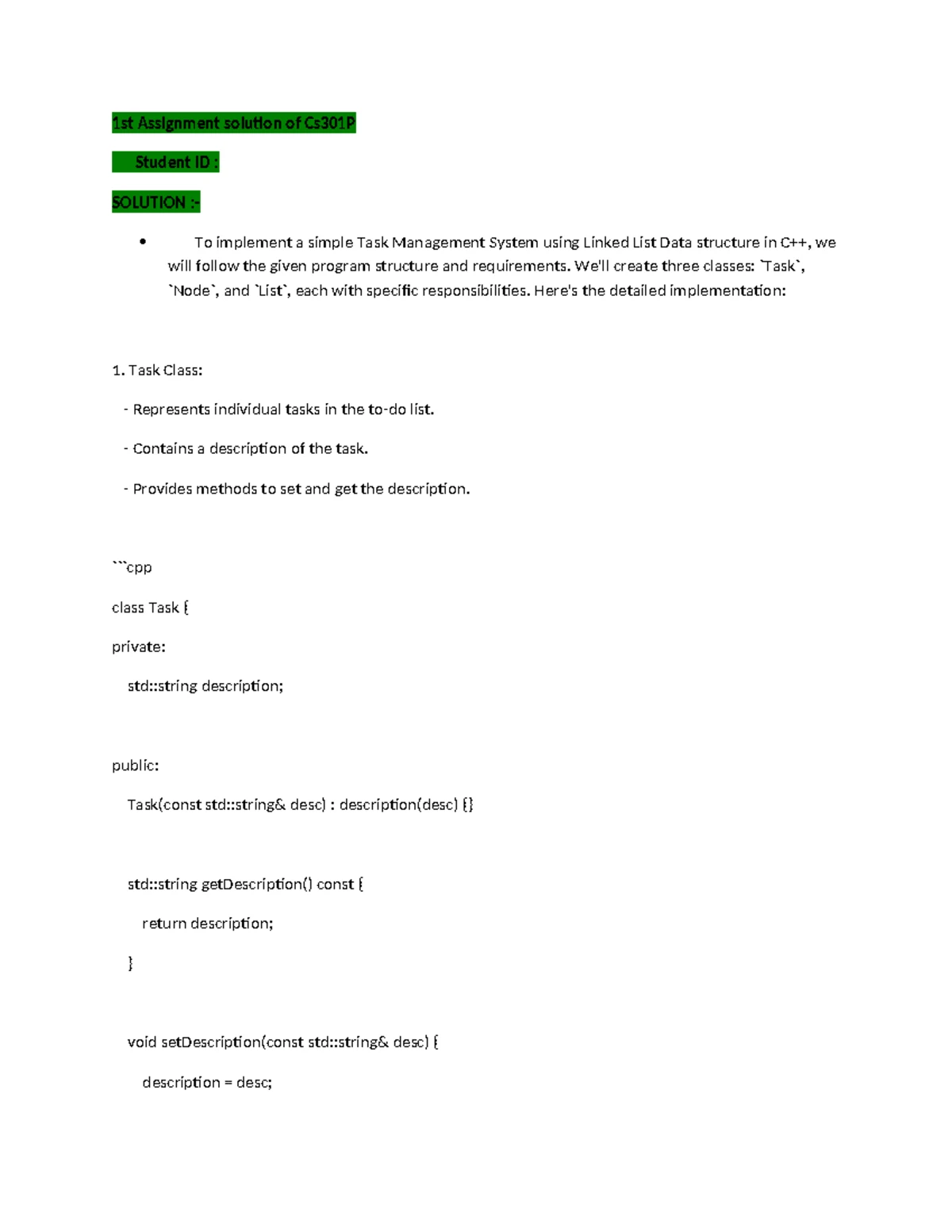 CS301P Lab Manual: Data Structures Practical Exercises - Studocu