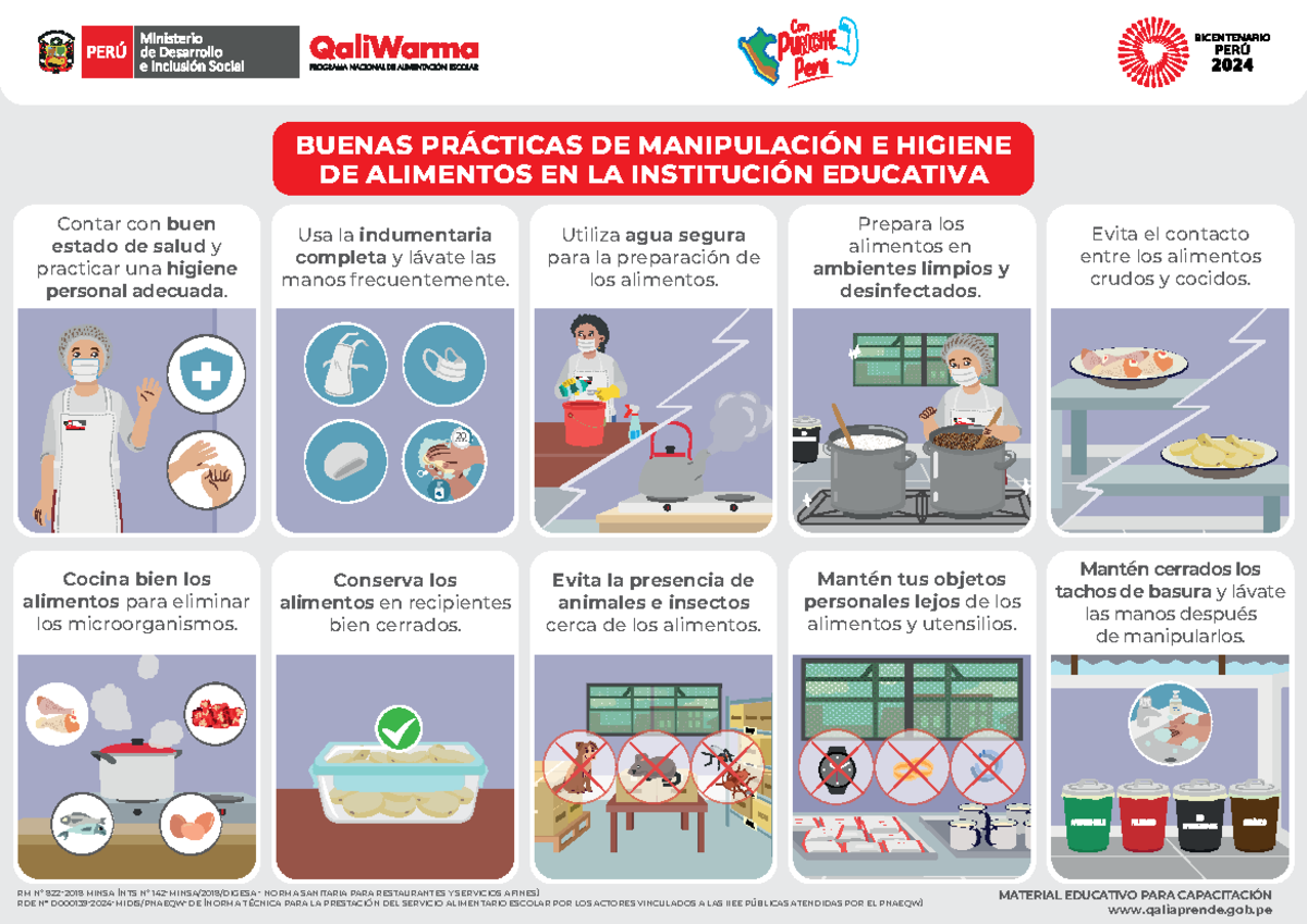 Buenas Prácticas de Manipulación e Higiene de Alimentos en IE - Document Preview