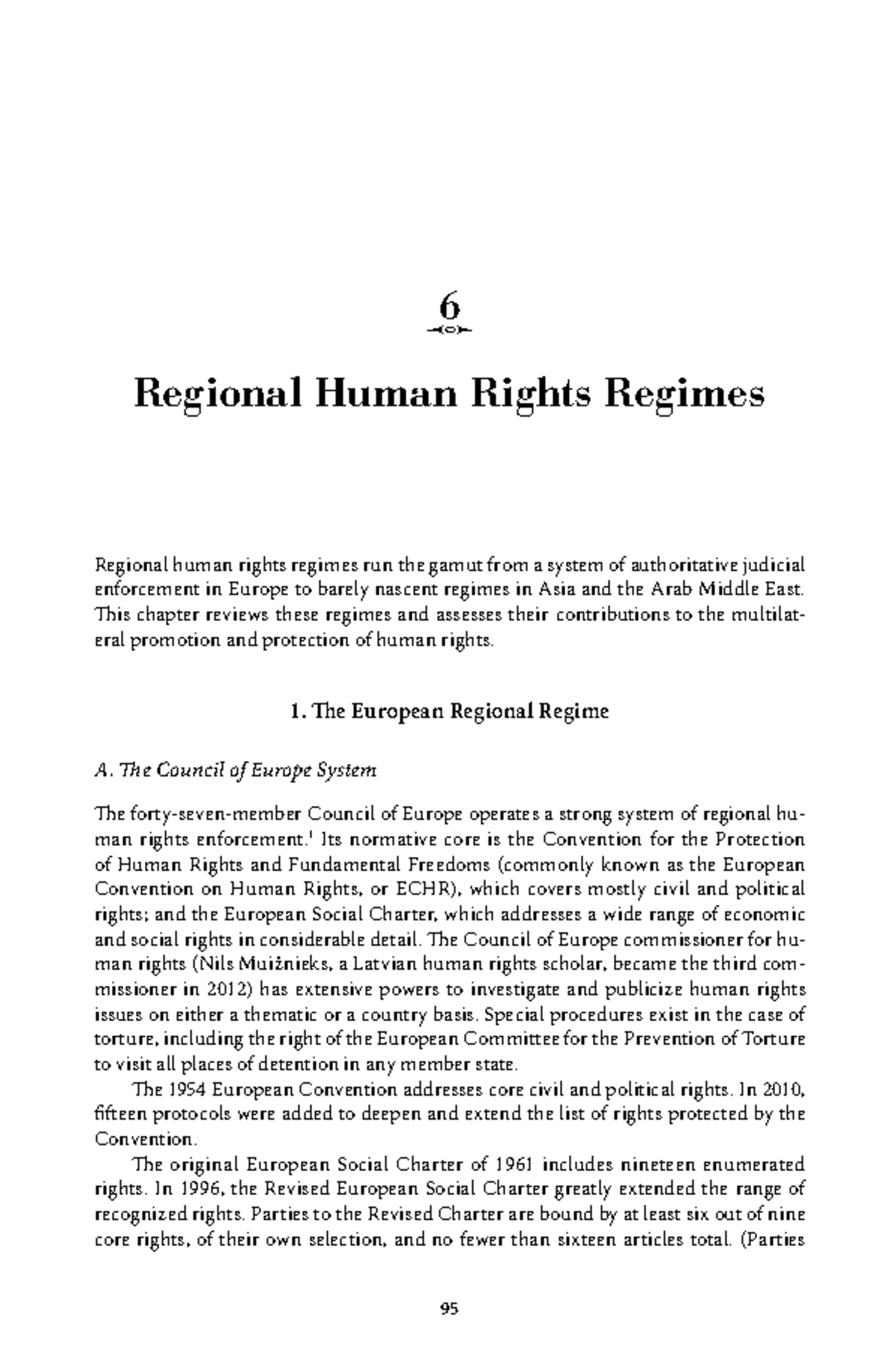Regional Human Rights Regimes: A Comparative Analysis of Mechanisms ...