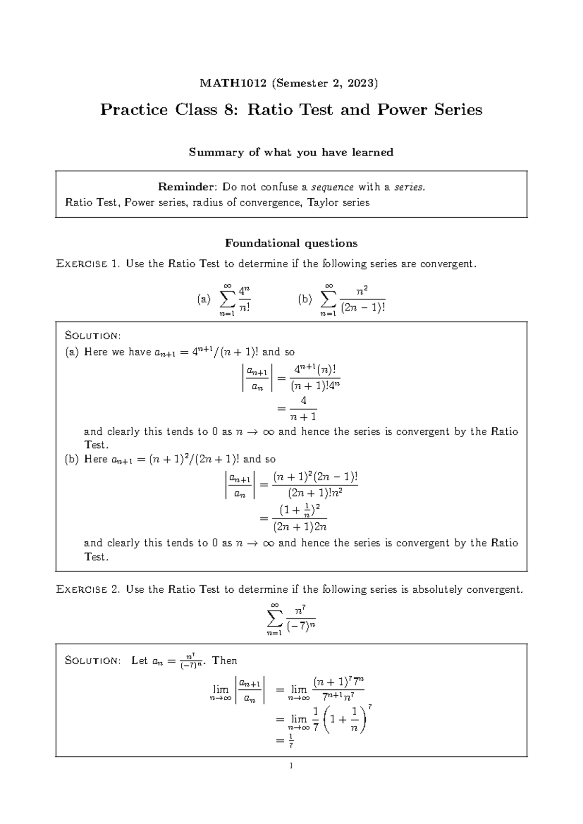 Prac8Solutions - Math prac week 8 solutions - MATH1012 (Semester 2 ...