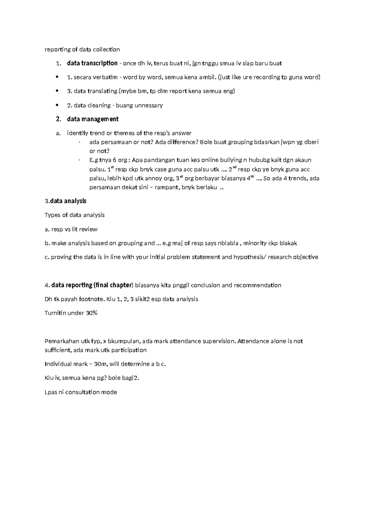 Data Collection Reporting: Insights from LRM W9 - LAW 557 Lecture Notes ...