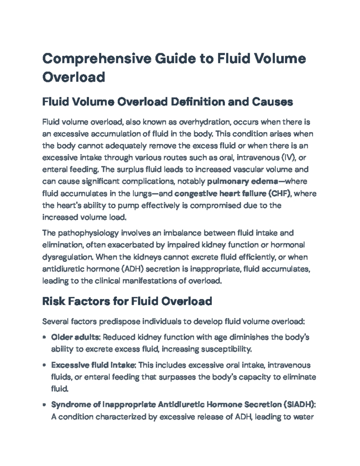 Comprehensive Nursing Guide on Hypomagnesemia: Risks & Management - Studocu
