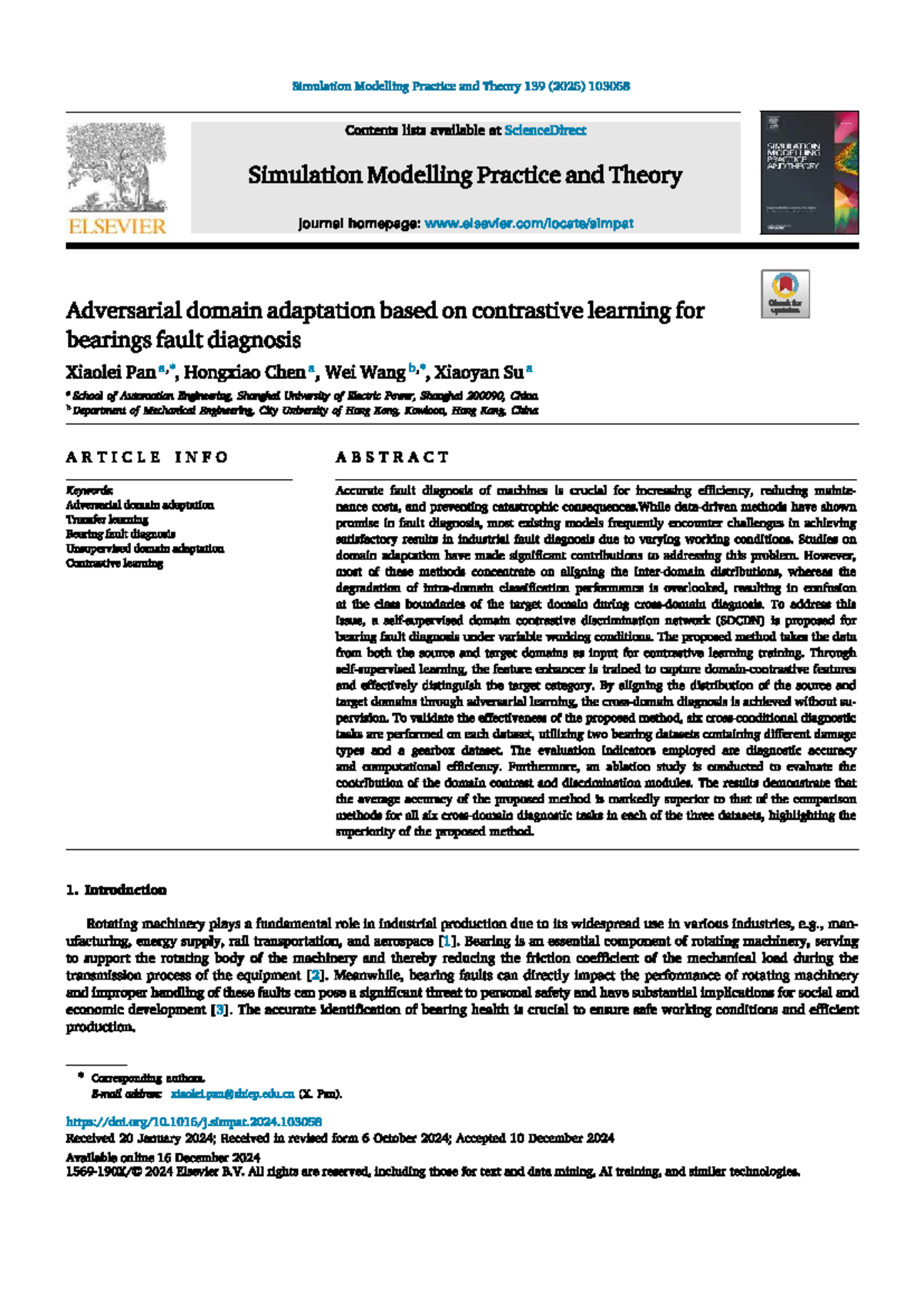 Adversarial Domain Adaptation for Bearing Fault Diagnosis: A ...