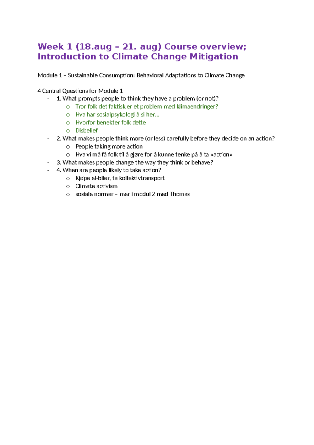 Introduction to Climate Change Mitigation (Module 1) - Week 1 Overview ...