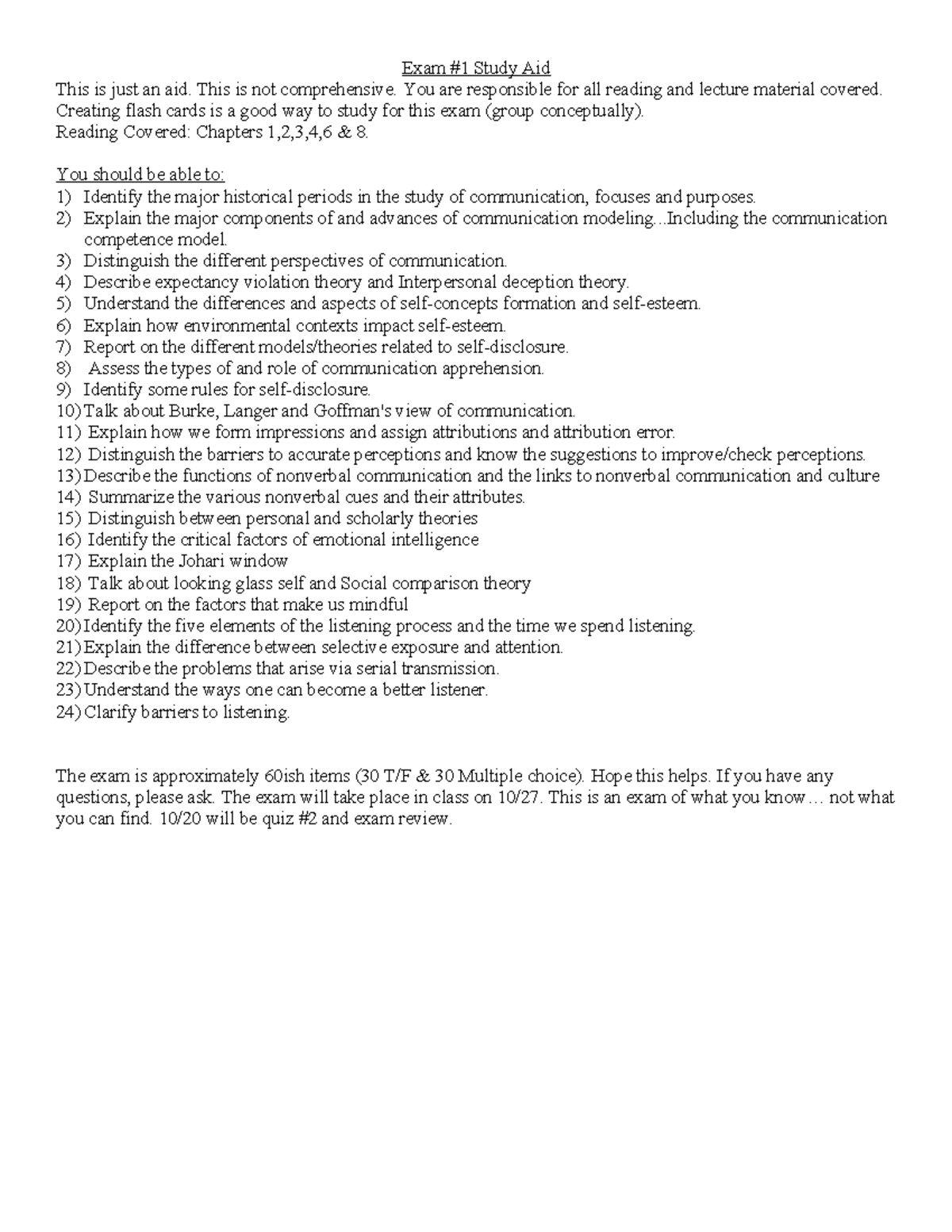101Rutgers Exam 1 Study Aid: Key Concepts & Review Tips - Studocu