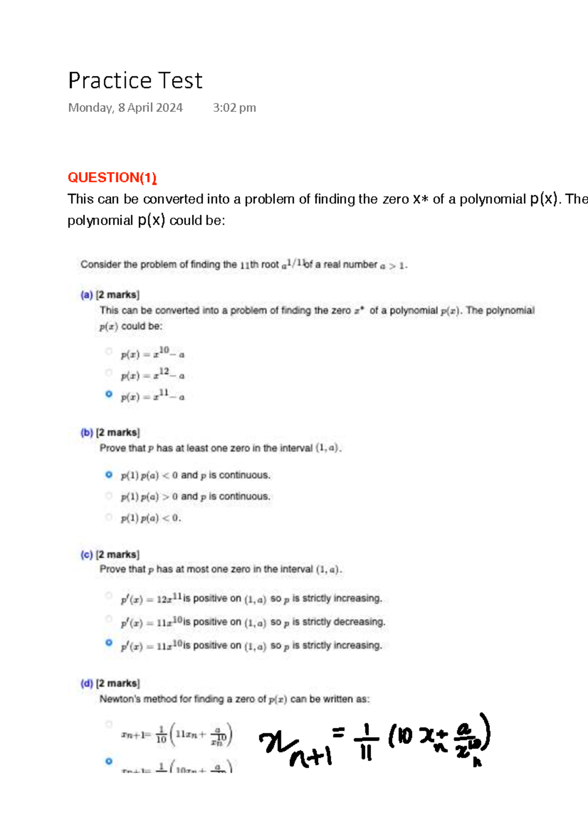 Practice Test 2: ODE Solutions and Calculations - Studocu