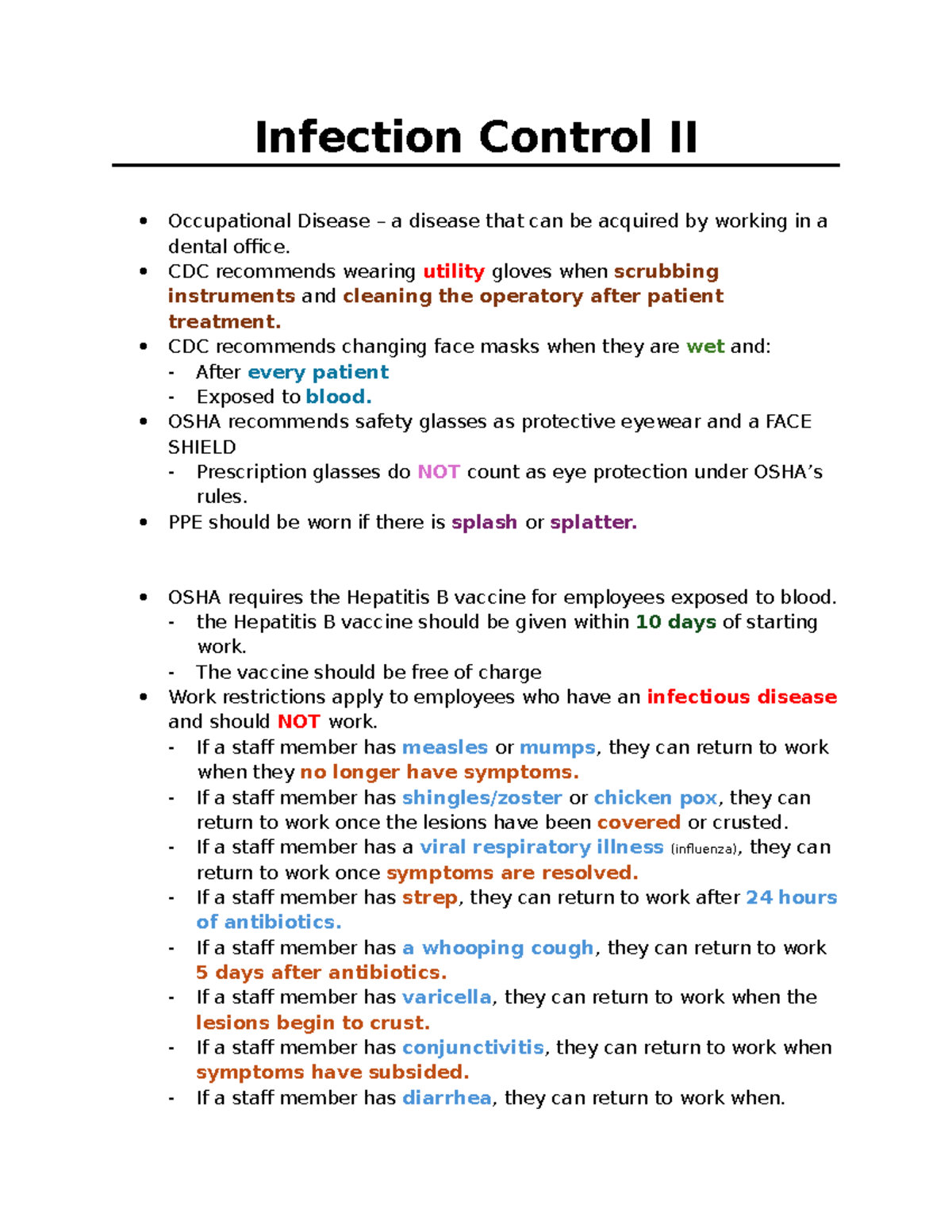 Infection Control II: Safety Guidelines for Dental Practitioners ...