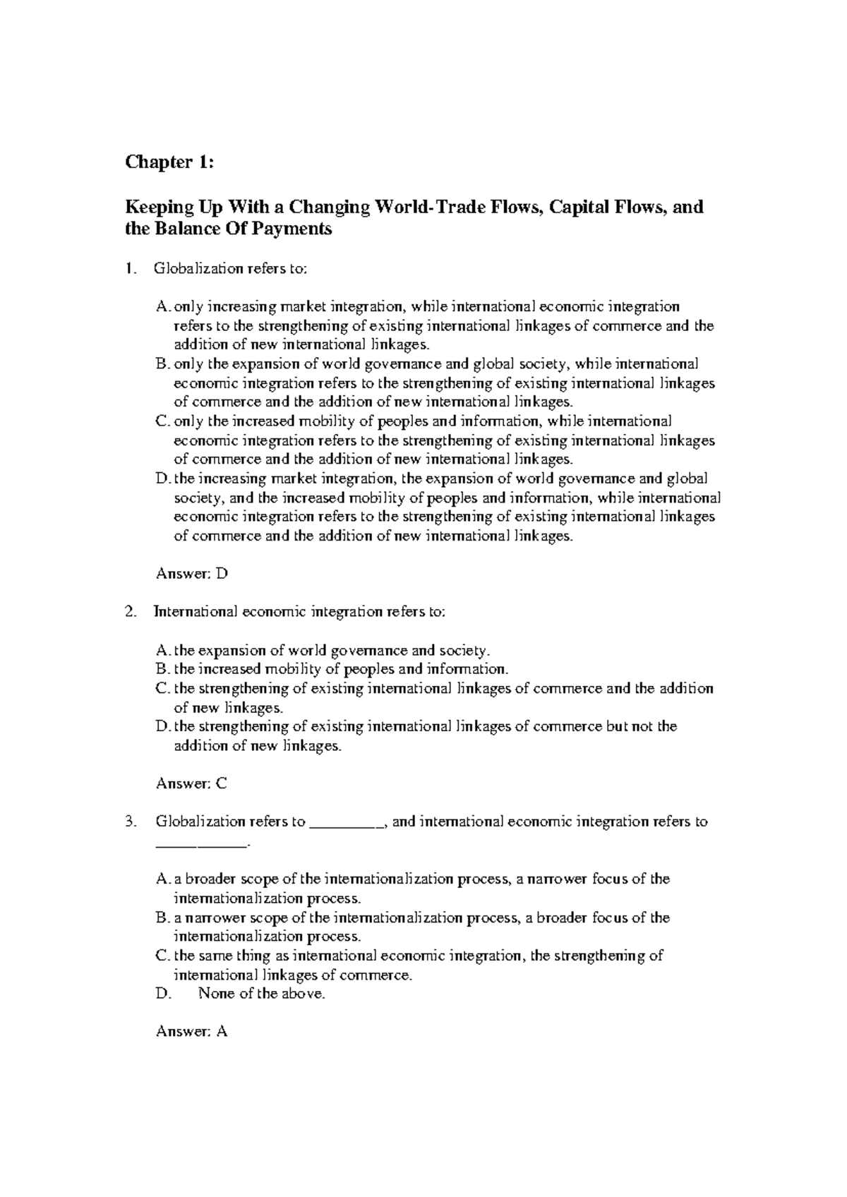 International Finance Chapter 1 & 2 Study Notes - Studocu