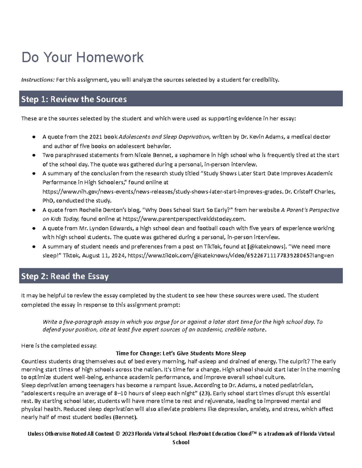 Analyzing Sources for Homework Assignment: Evaluating Credibility - Studocu