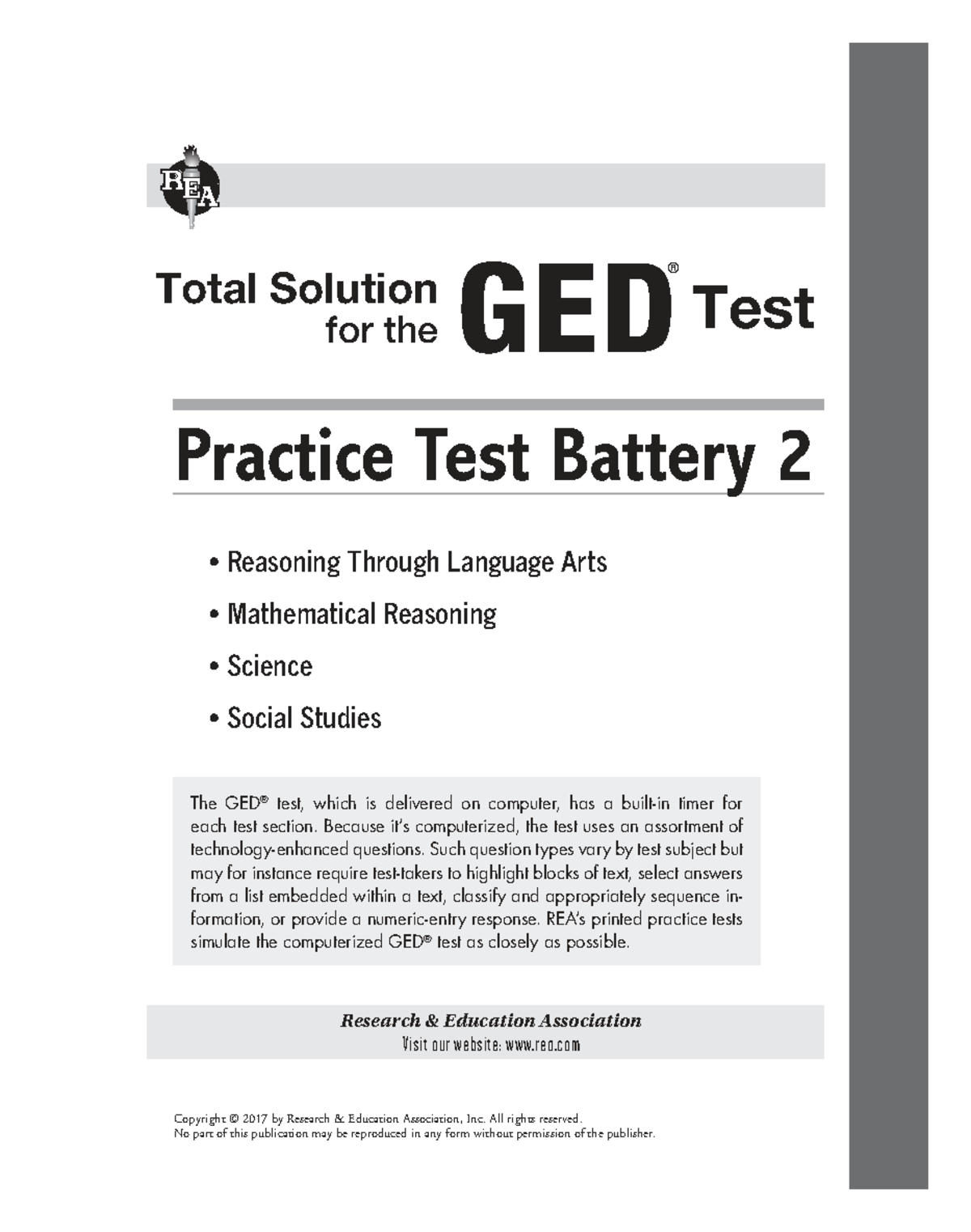 GED Practice Tests Battery 2: Reasoning Through Language Arts & More ...