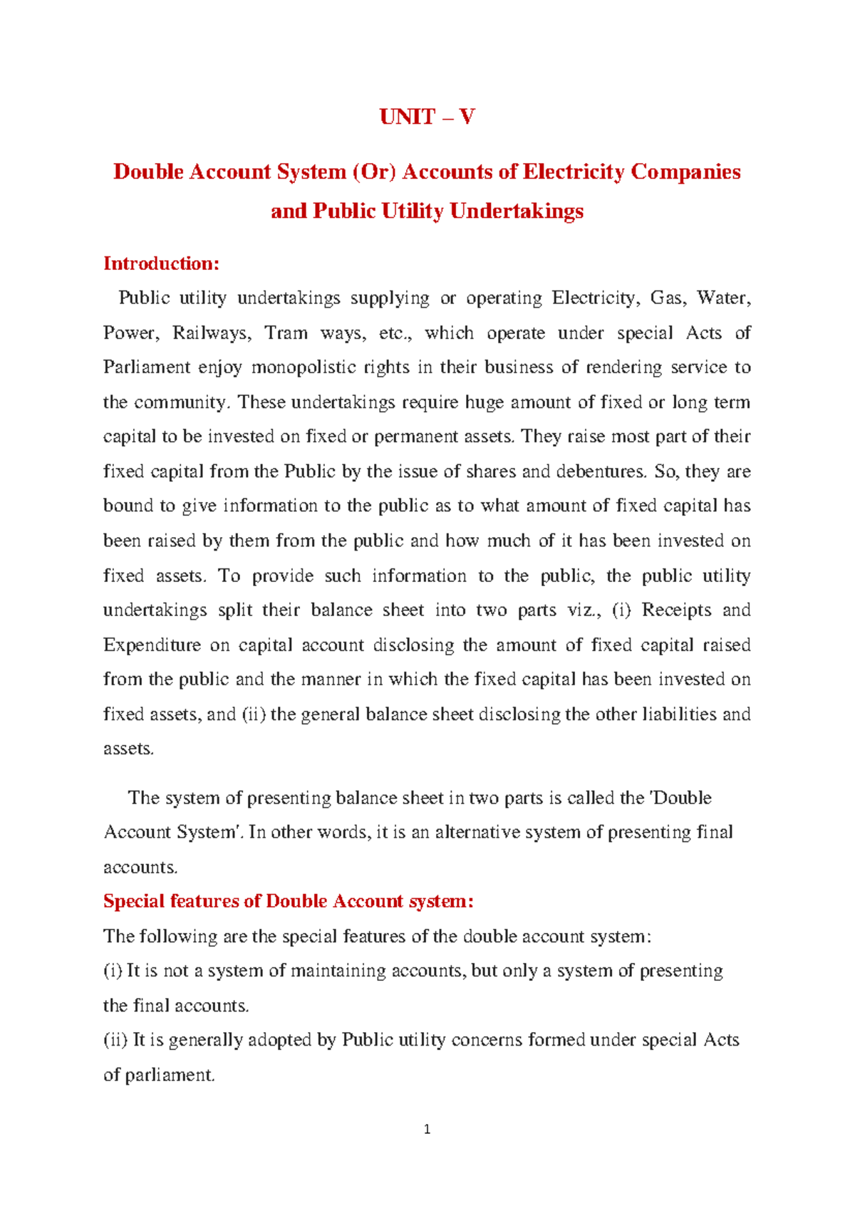 Double Account System (Final Notes) - Public Utility Financials - Studocu