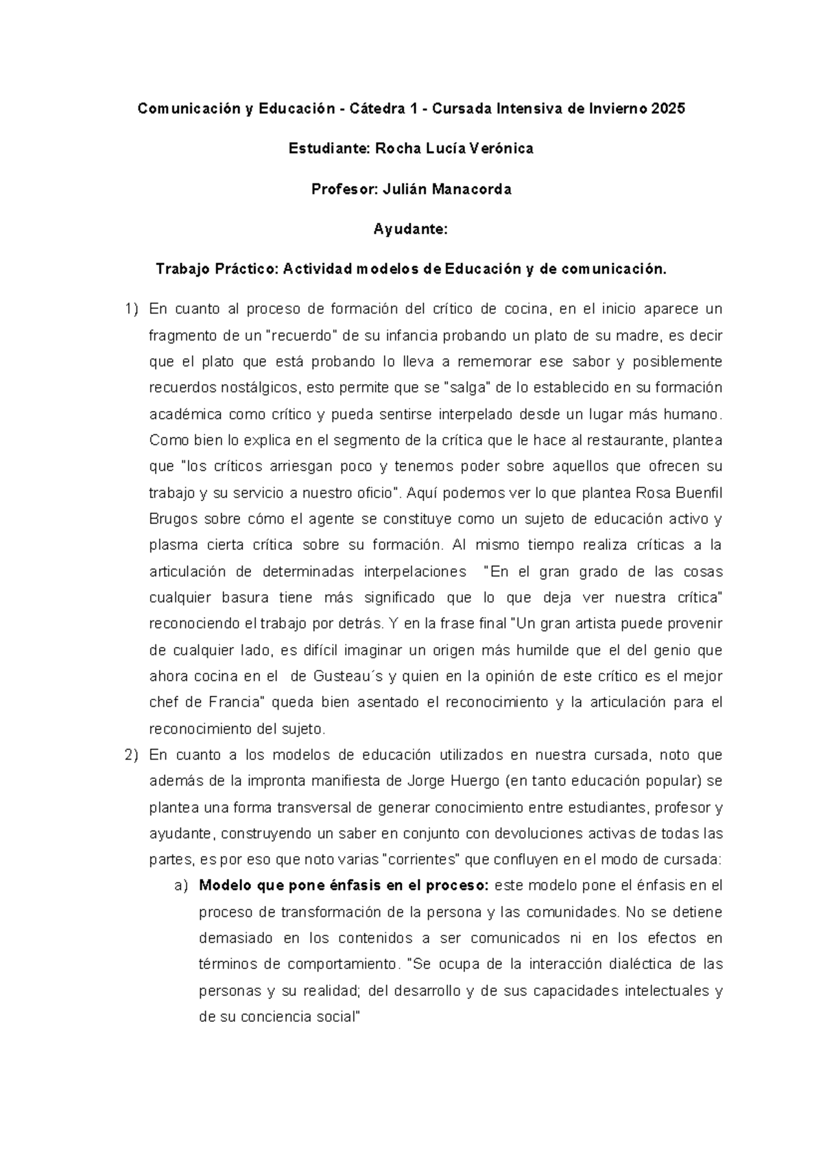 Modelos de Educación y Comunicación Cátedra 1 - Cursada Intensiva 2025 - Document Preview