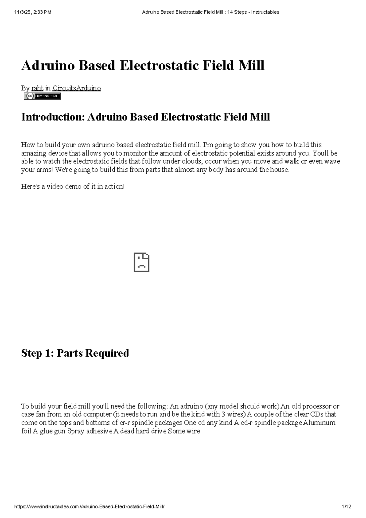 Arduino-Based Electrostatic Field Mill: 14-Step Guide - Studocu