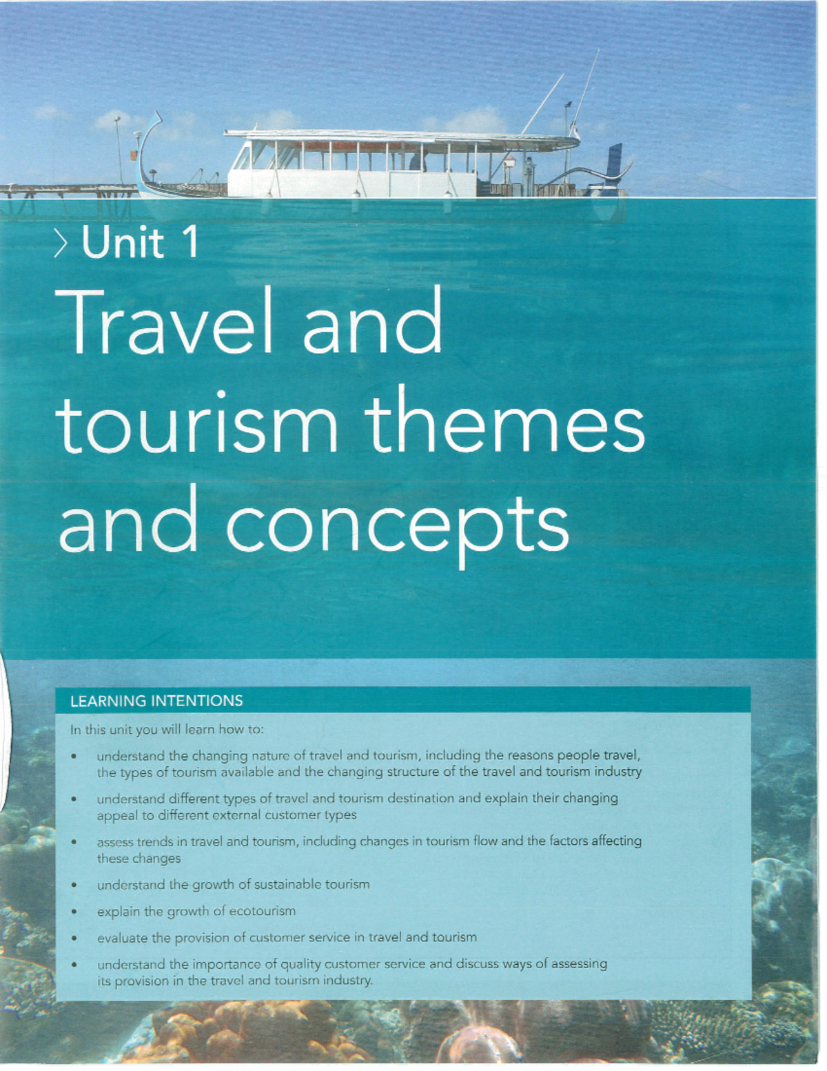AICE 3rd Ed - Unit-1 1 - Is good - Unit 1 Travel and tourism themes and ...