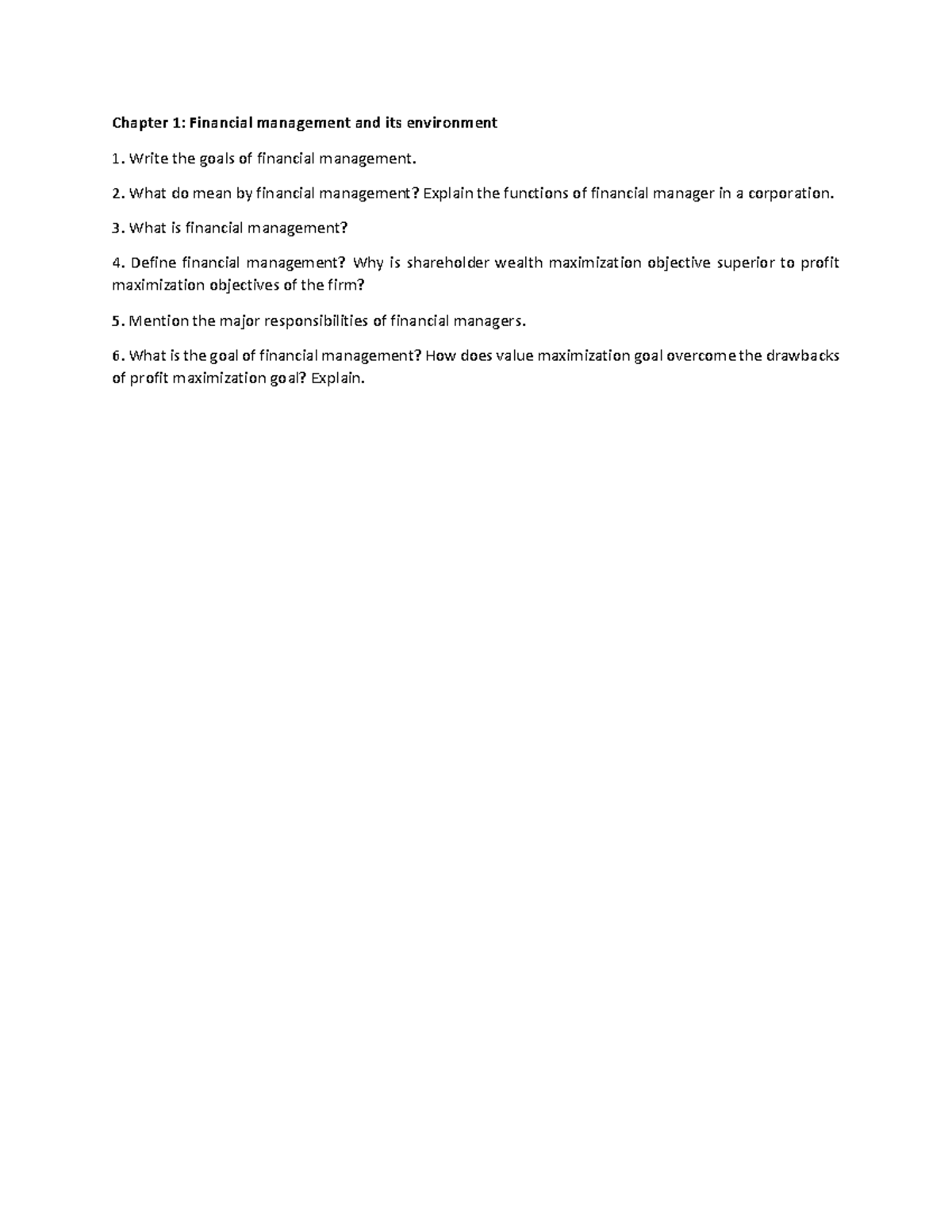 Financial Management Notes: Key Concepts & Exam Questions (FM101) - Studocu