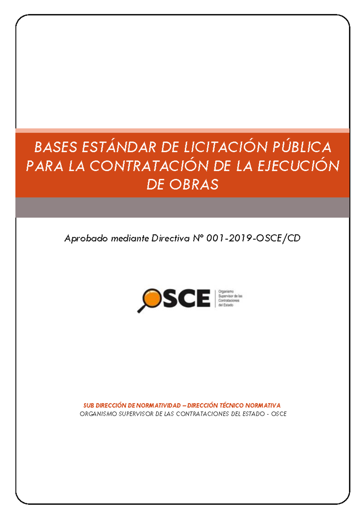 Bases Estándar de Licitación Pública para Ejecución de Obras - OSCE ...