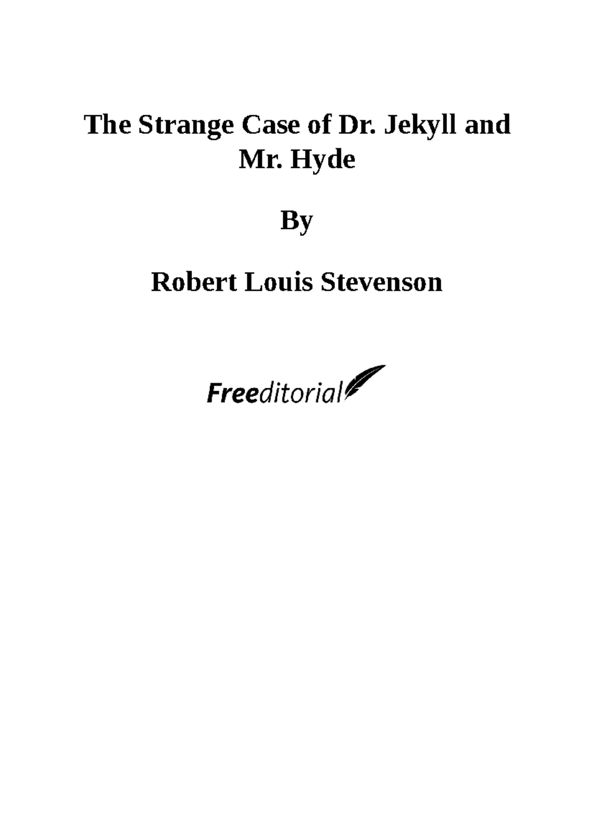 The strange case of dr jekyll and mr hyde (1) - The Strange Case of Dr ...