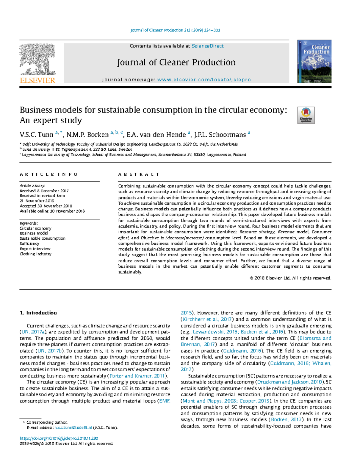 Business Models for Sustainable Consumption in the Circular Economy ...