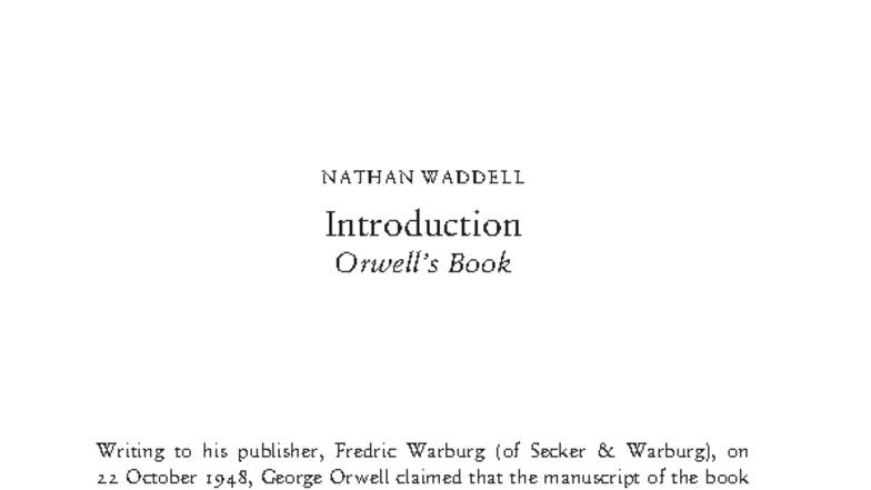 Reading for 1984: Analyzing Orwell's Dystopian Vision - Studocu