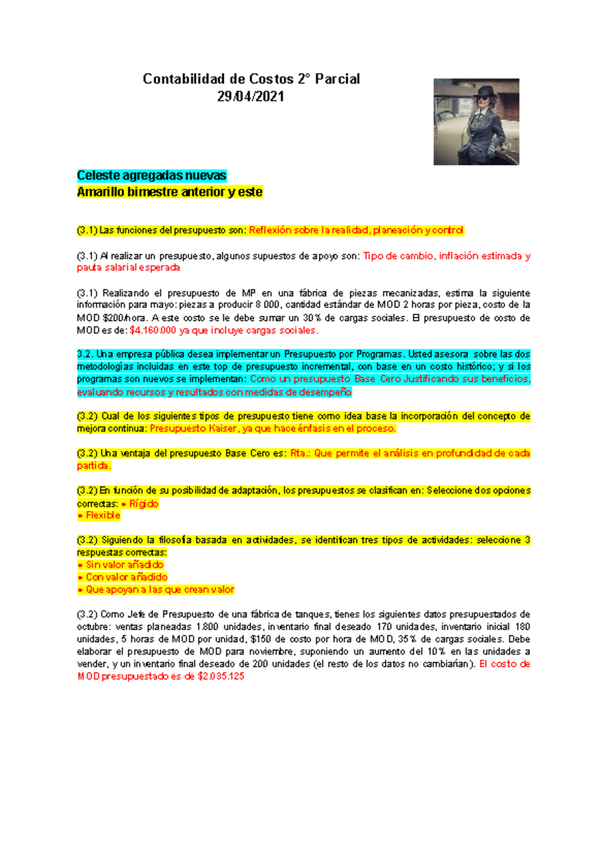 2° parcial Cotabiidad de costos - Contabilidad de Costos 2° Parcial 29 ...